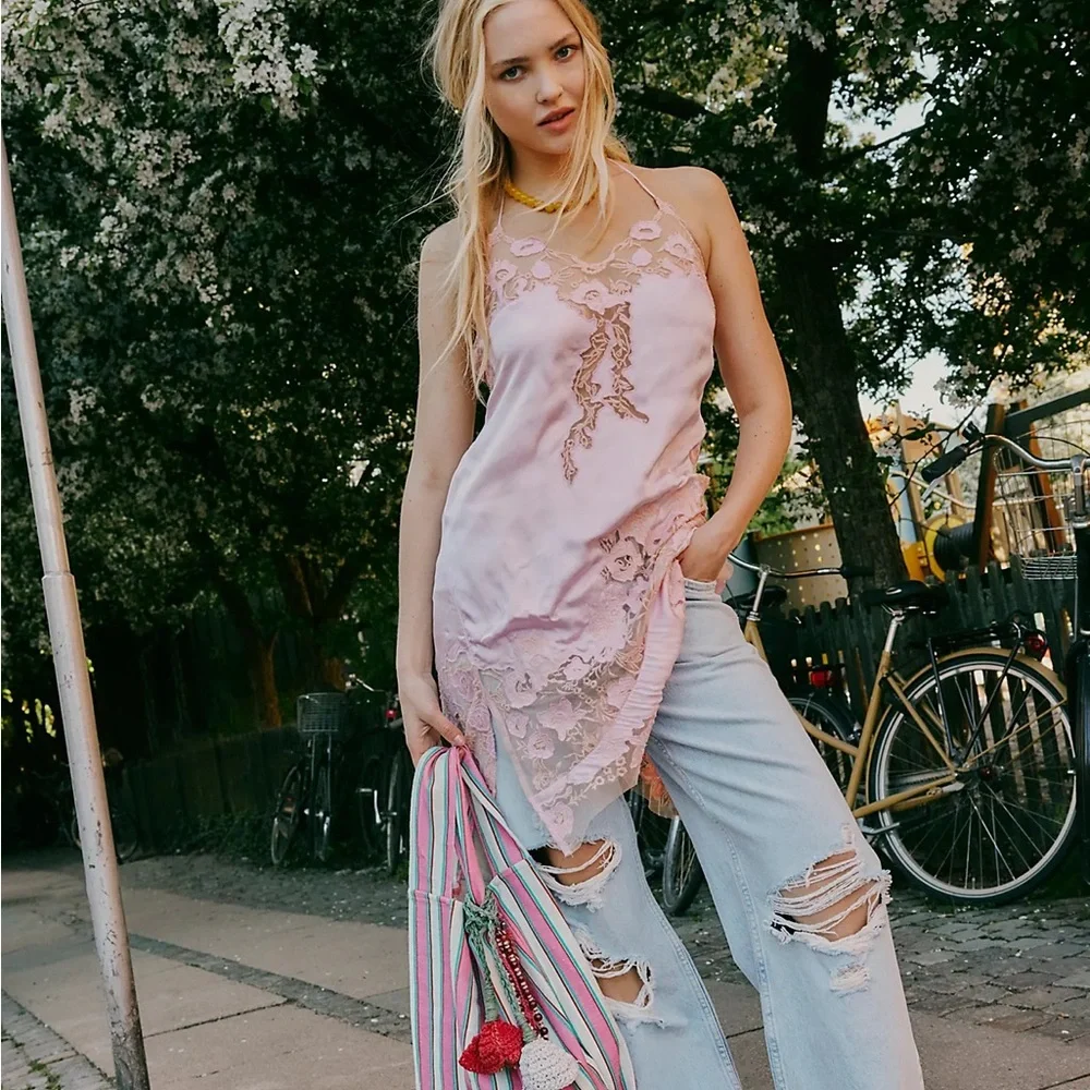 Free People Mystic Groove Mini Slip Dress Size Medium NWT - Picture 3 of 6